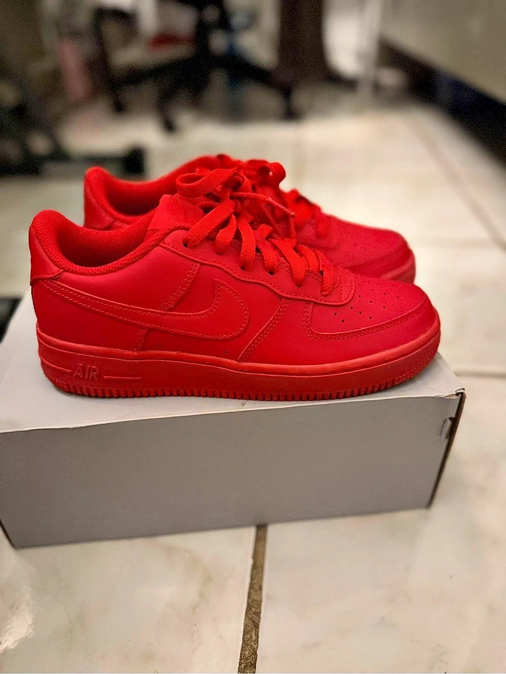 Nike Air Force 1 Red Sneakers US 5.5Y Like New